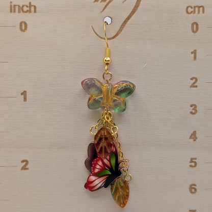 ✨Wingtangle✨| Layered Butterfly & Leaf Charm Earrings