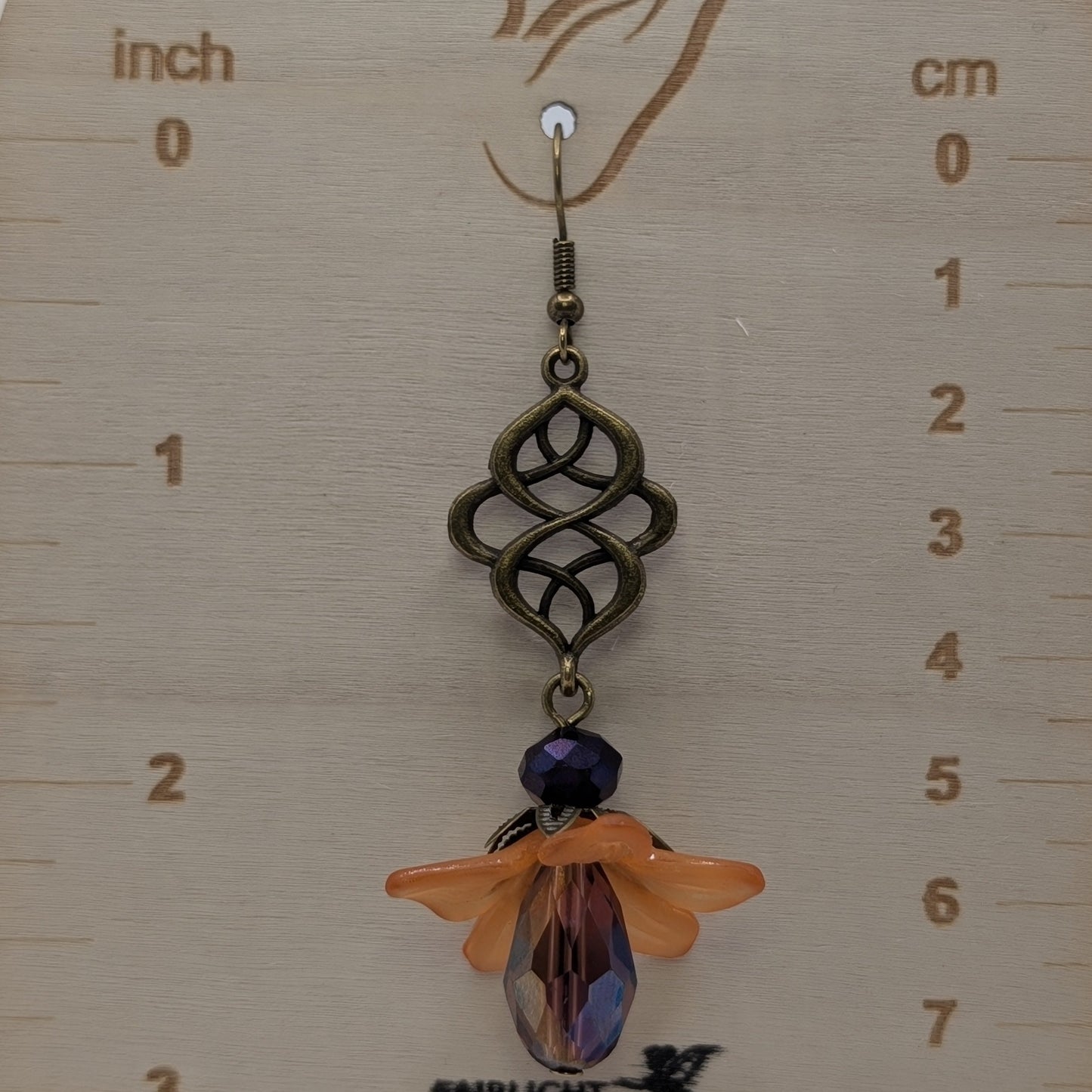 ✨Vespervine✨| Peach Flower Bell Drop Earrings