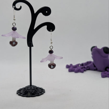 ✨The Petalskirt Funglings✨| Glass Mushroom & Petal Skirt Earrings