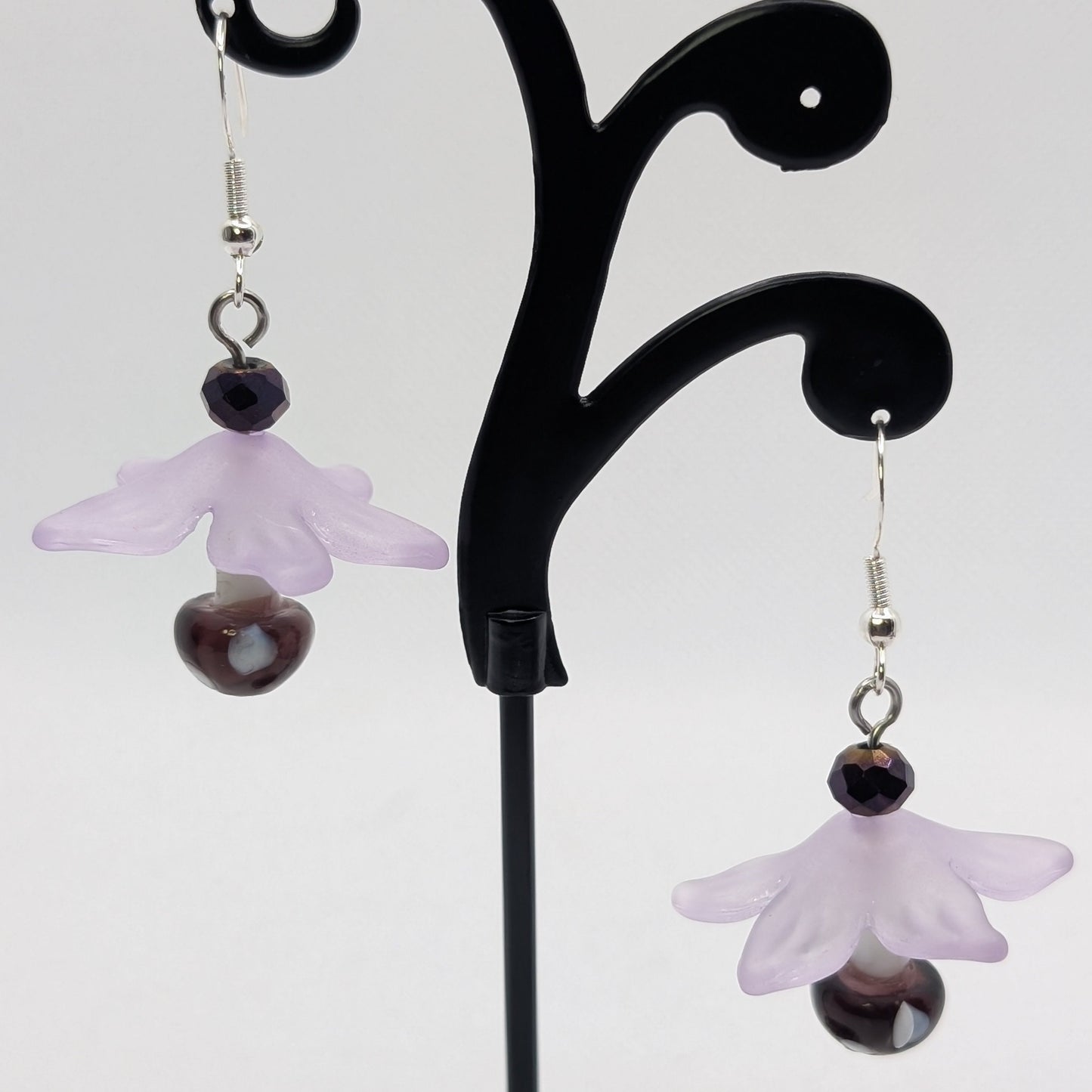 ✨The Petalskirt Funglings✨| Glass Mushroom & Petal Skirt Earrings