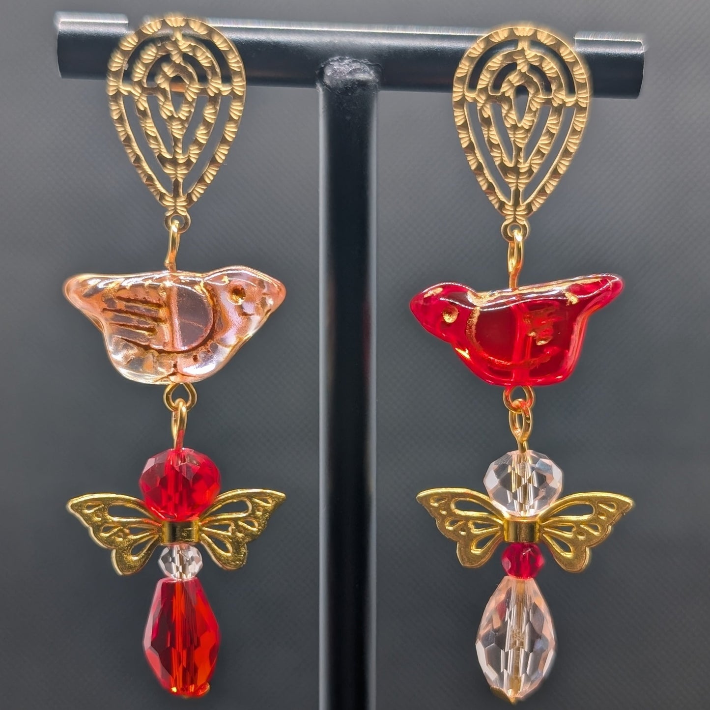 ✨Flutter Field Trip✨| Bird & Fairy Charm Earrings