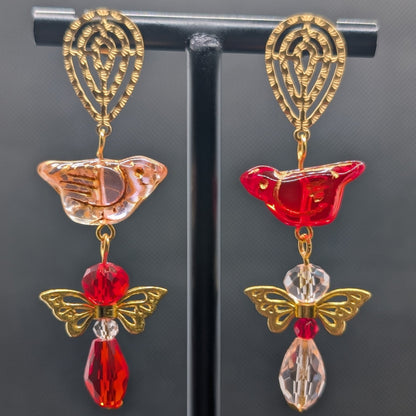 ✨Flutter Field Trip✨| Bird & Fairy Charm Earrings