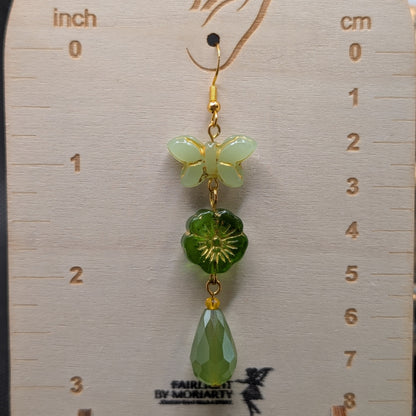✨First Unfurl✨ | Glass Blossom & Butterfly Spring Awakening Earrings