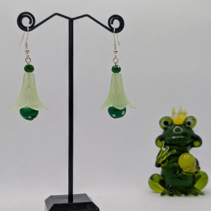 ✨The Dancing Blossomcaps✨| Glass Mushroom & Blossom Drop Earrings