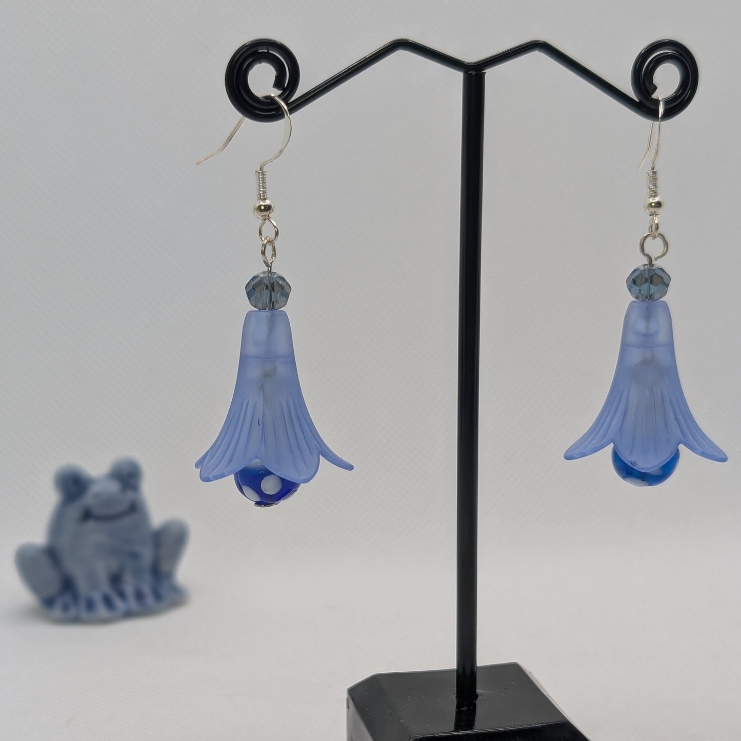✨The Dancing Blossomcaps✨| Glass Mushroom & Blossom Drop Earrings