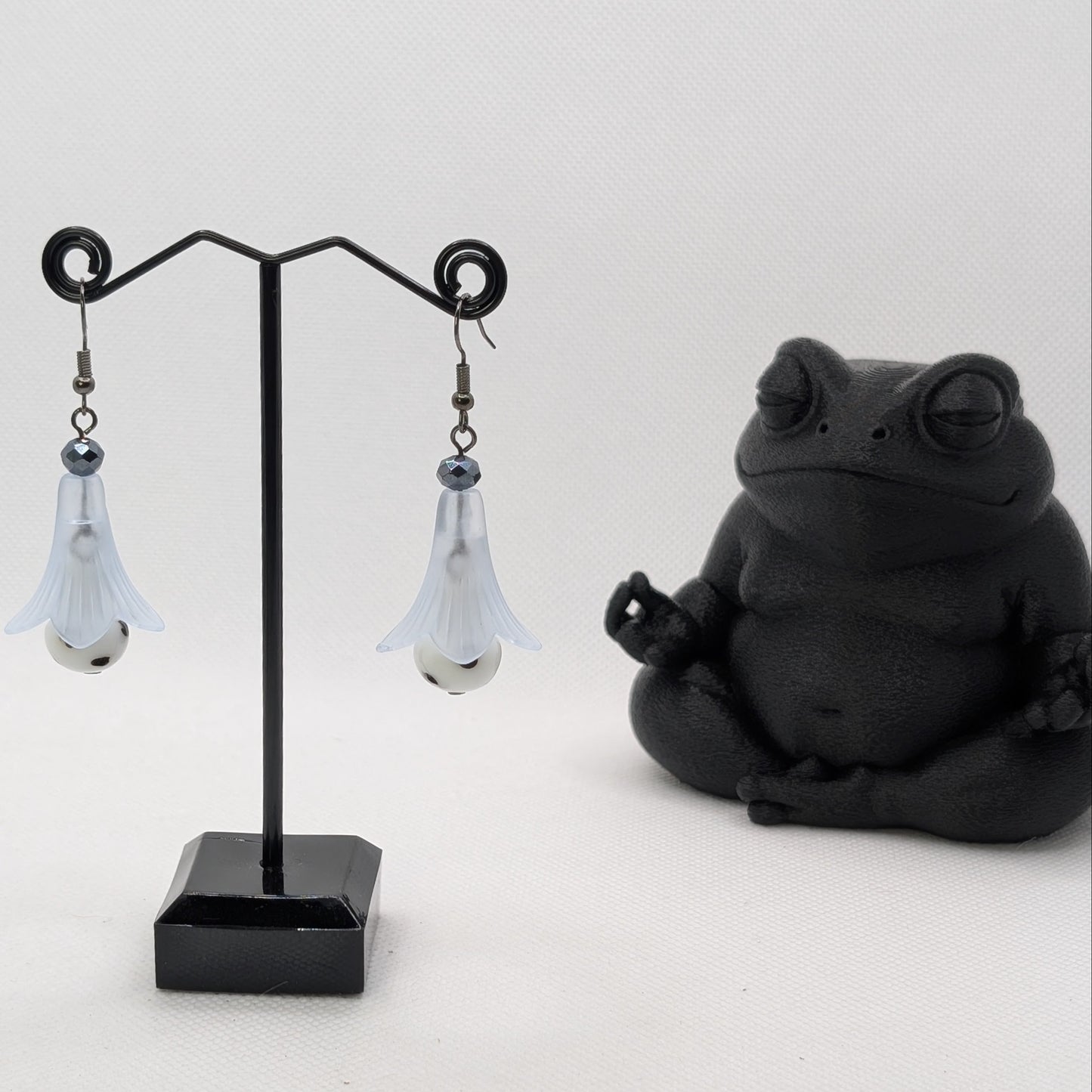 ✨The Dancing Blossomcaps✨| Glass Mushroom & Blossom Drop Earrings
