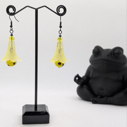 ✨The Dancing Blossomcaps✨| Glass Mushroom & Blossom Drop Earrings