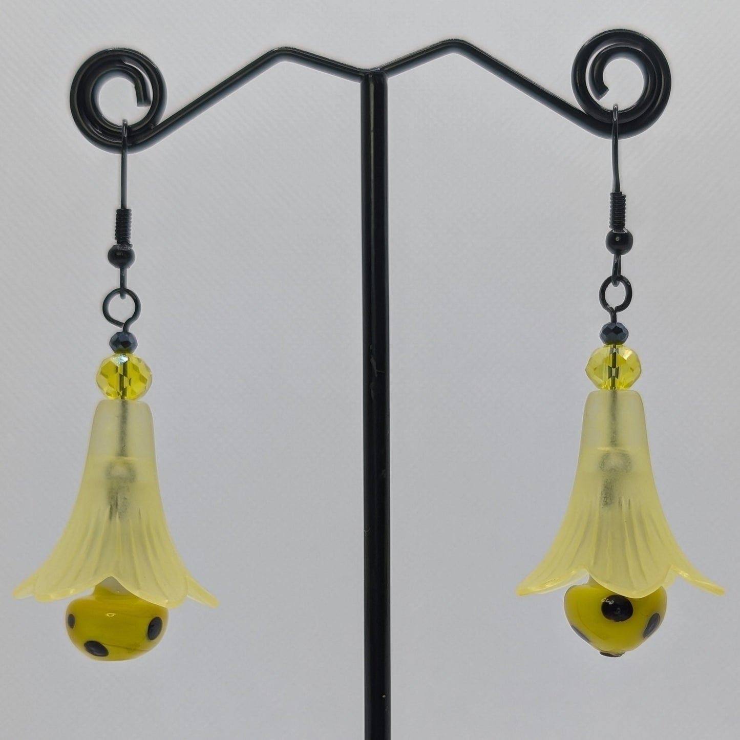 ✨The Dancing Blossomcaps✨| Glass Mushroom & Blossom Drop Earrings