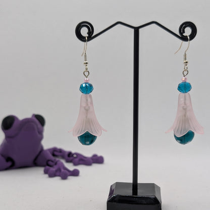 ✨The Dancing Blossomcaps✨| Glass Mushroom & Blossom Drop Earrings