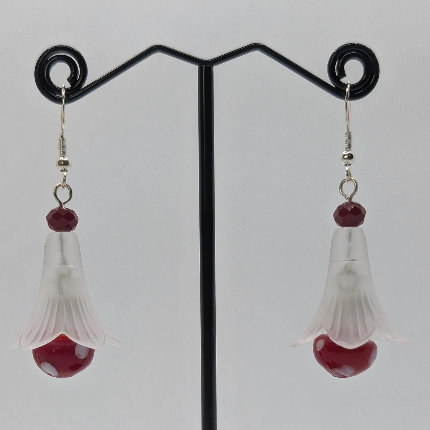 ✨The Dancing Blossomcaps✨| Glass Mushroom & Blossom Drop Earrings