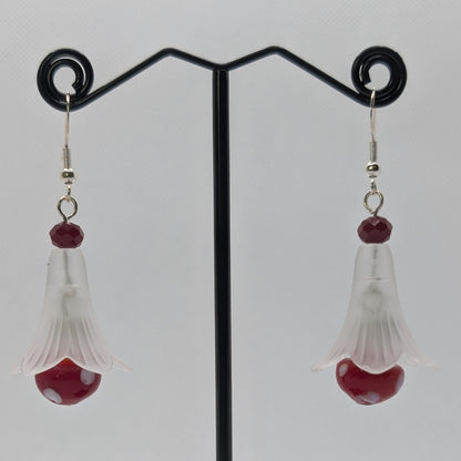 ✨The Dancing Blossomcaps✨| Glass Mushroom & Blossom Drop Earrings