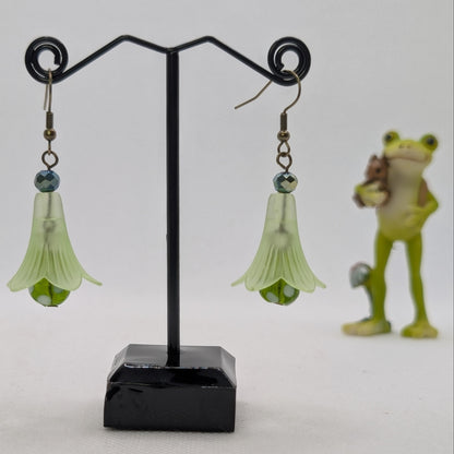 ✨The Dancing Blossomcaps✨| Glass Mushroom & Blossom Drop Earrings