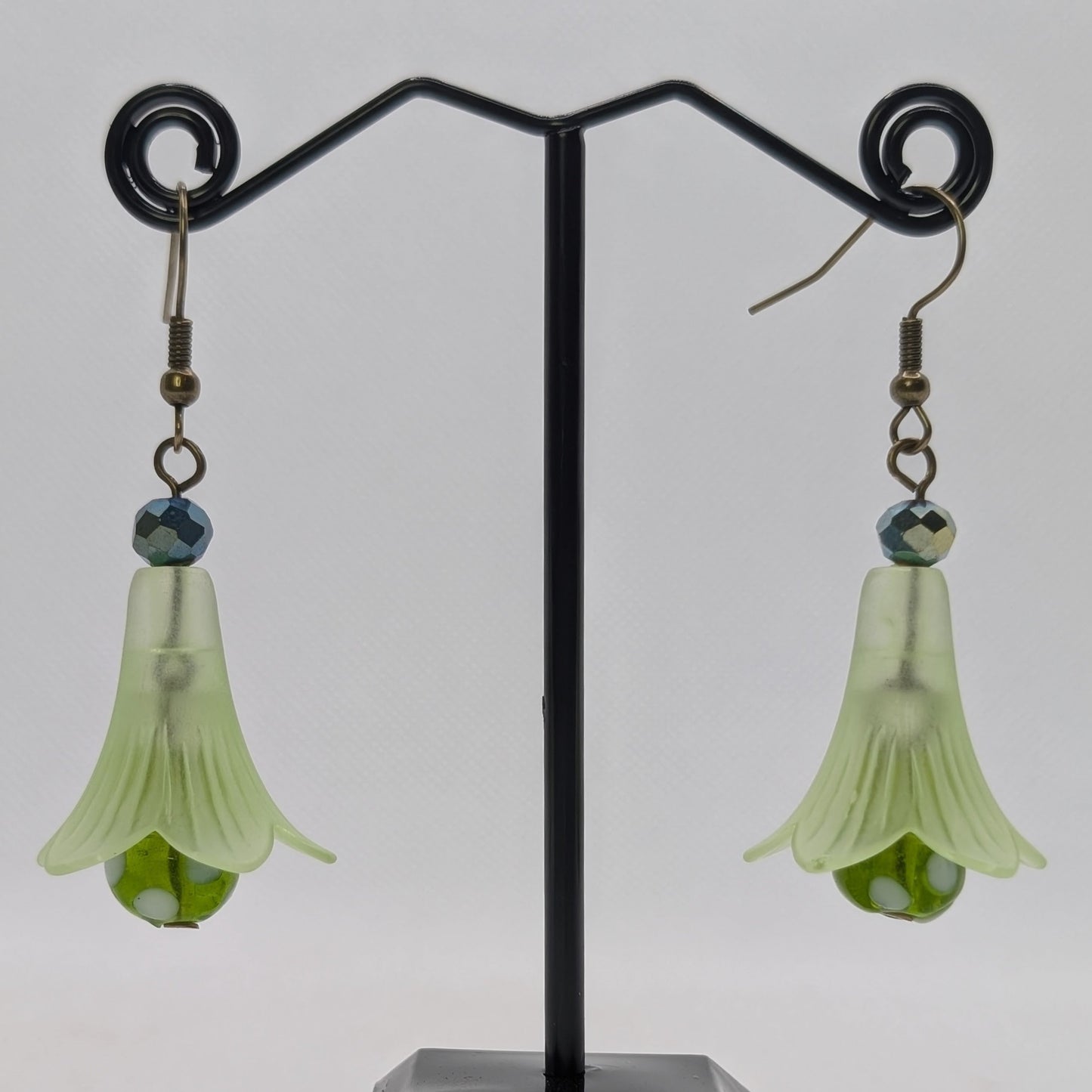 ✨The Dancing Blossomcaps✨| Glass Mushroom & Blossom Drop Earrings