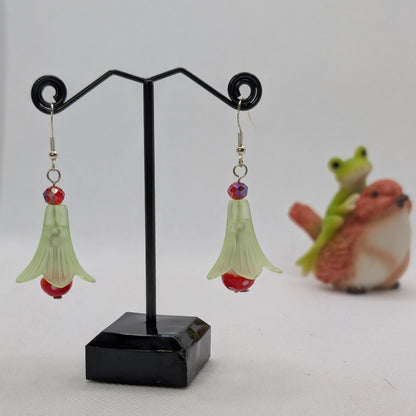✨The Dancing Blossomcaps✨| Glass Mushroom & Blossom Drop Earrings