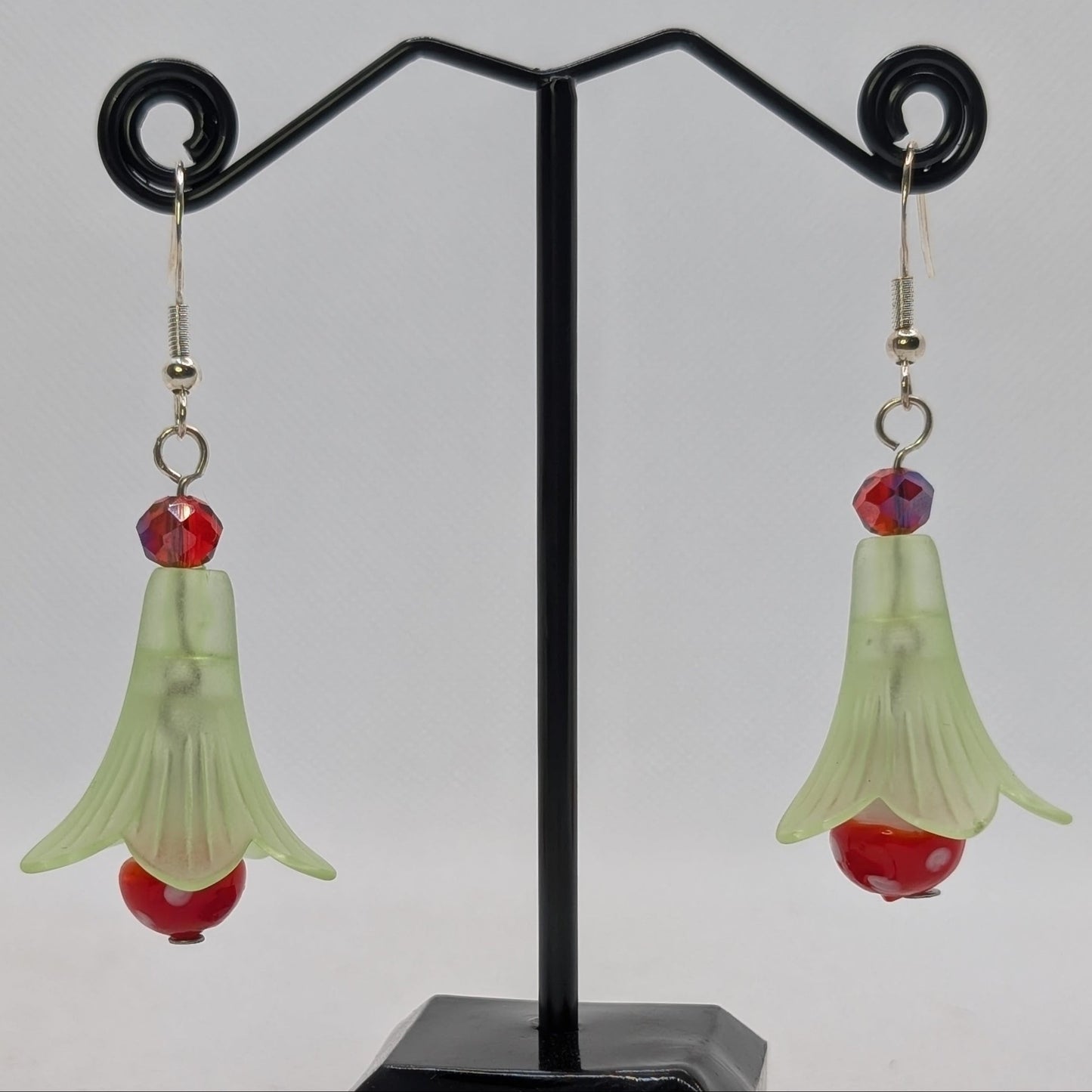 ✨The Dancing Blossomcaps✨| Glass Mushroom & Blossom Drop Earrings