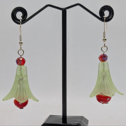 ✨The Dancing Blossomcaps✨| Glass Mushroom & Blossom Drop Earrings