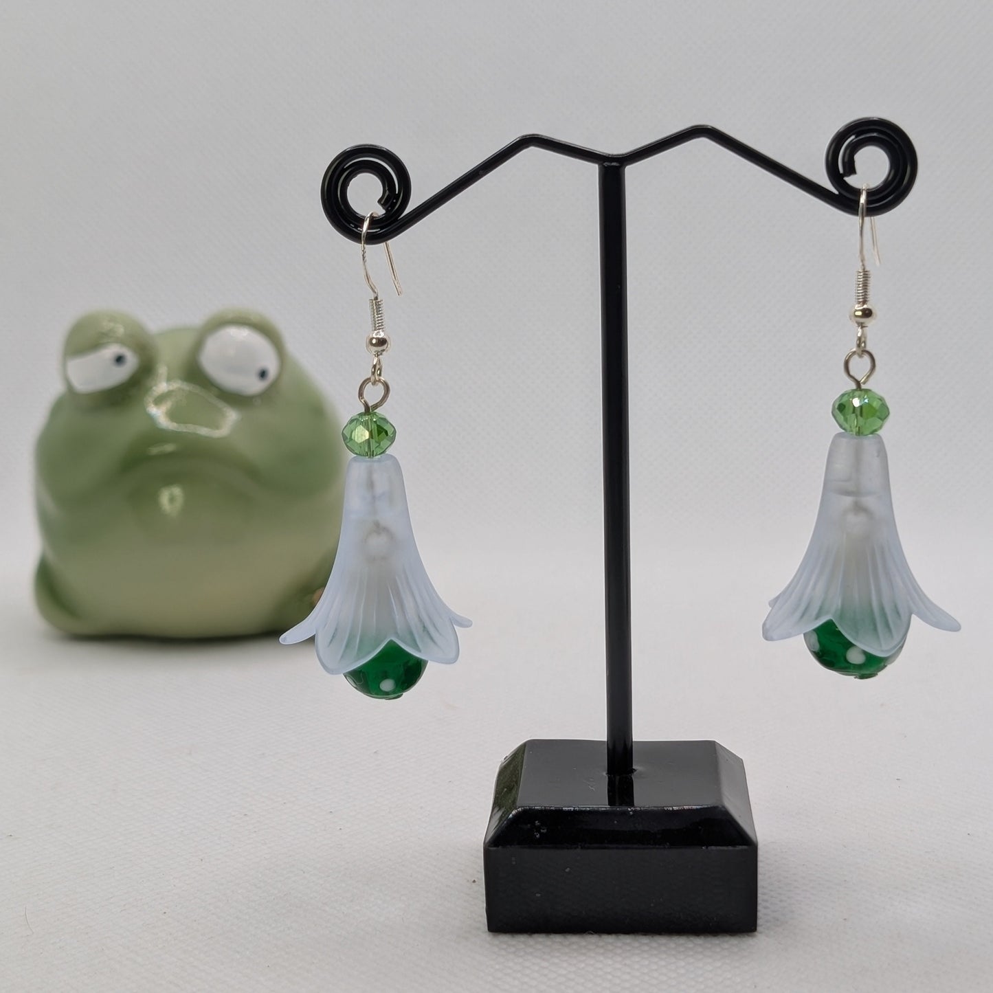 ✨The Dancing Blossomcaps✨| Glass Mushroom & Blossom Drop Earrings
