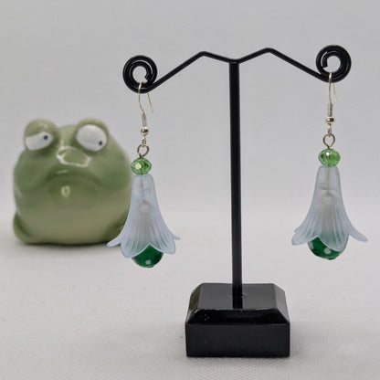 ✨The Dancing Blossomcaps✨| Glass Mushroom & Blossom Drop Earrings