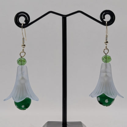 ✨The Dancing Blossomcaps✨| Glass Mushroom & Blossom Drop Earrings