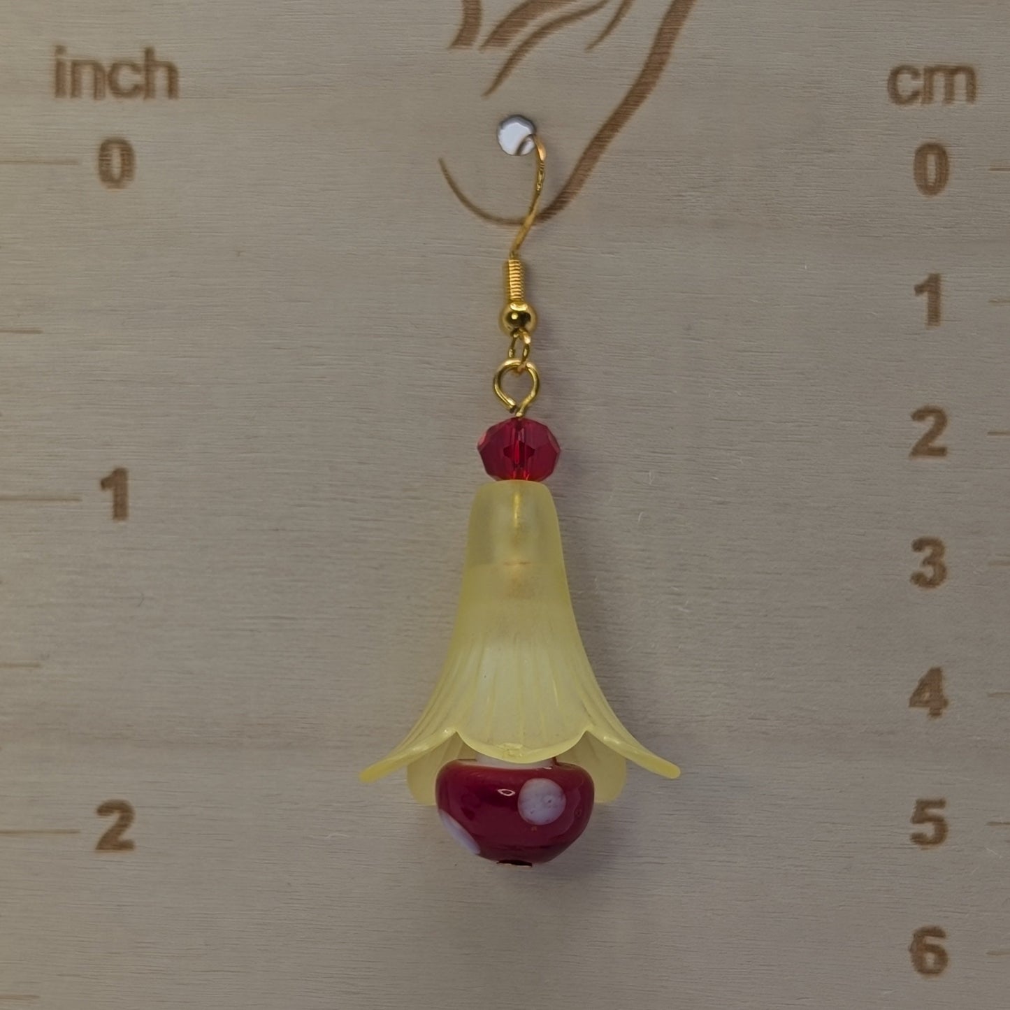 ✨The Dancing Blossomcaps✨| Glass Mushroom & Blossom Drop Earrings