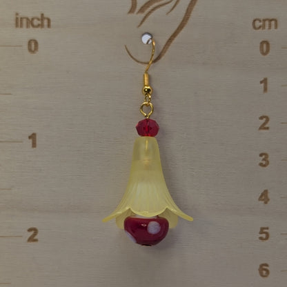 ✨The Dancing Blossomcaps✨| Glass Mushroom & Blossom Drop Earrings