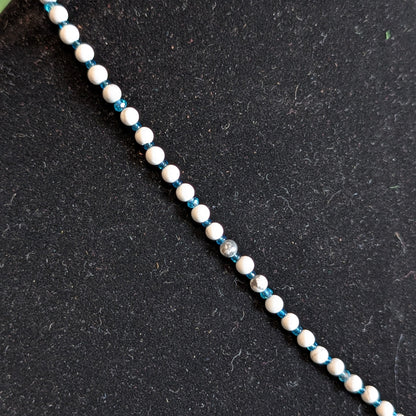 ✨Turqletusk✨| Howlite Necklace with Turquenite Rhino Pendant