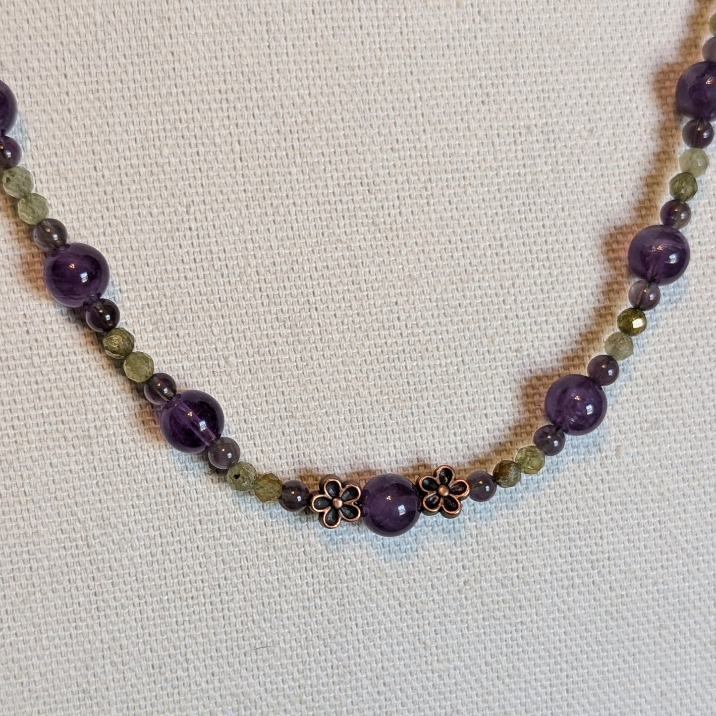 ✨Faefern✨| Green Garnet & Amethyst Necklace