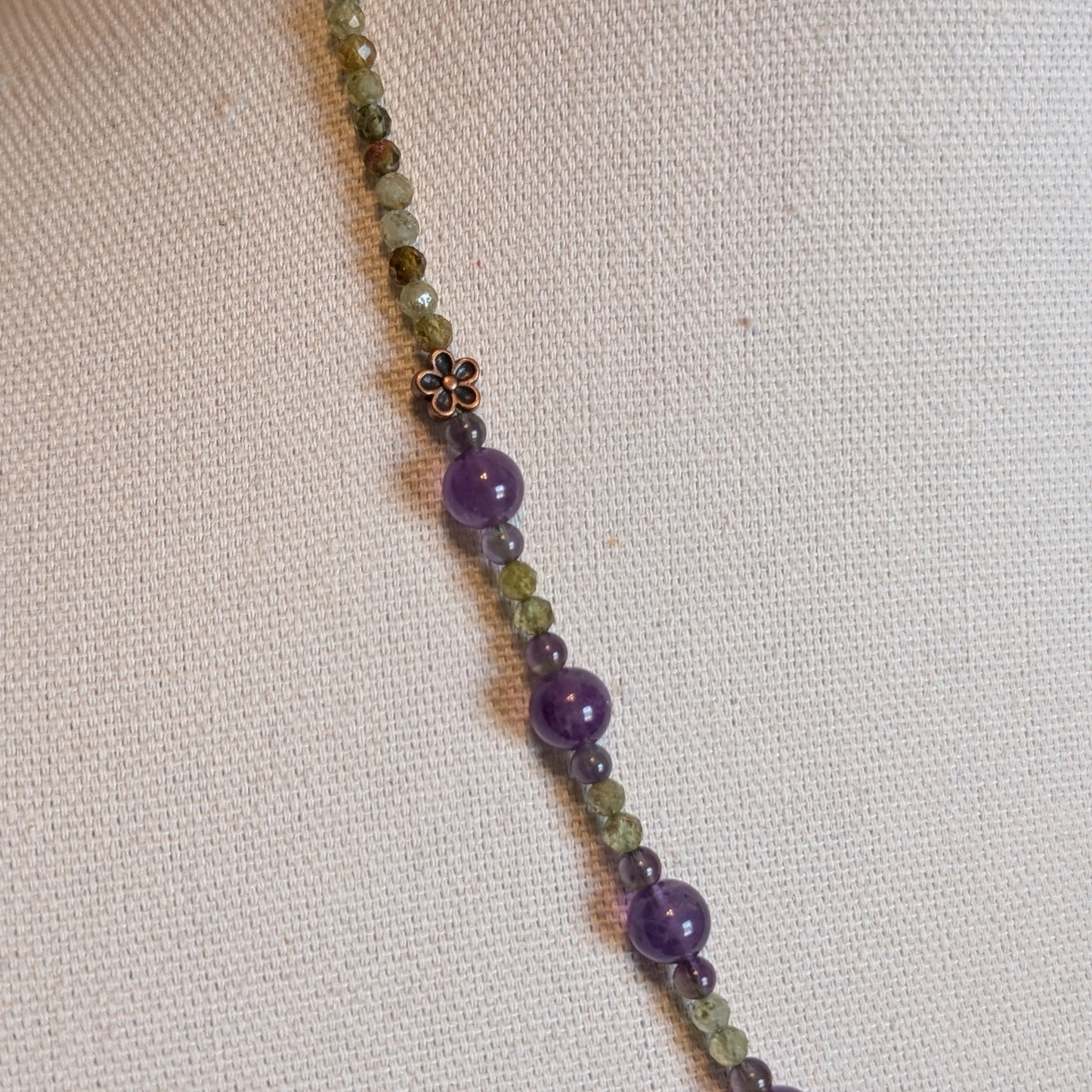 ✨Faefern✨| Green Garnet & Amethyst Necklace