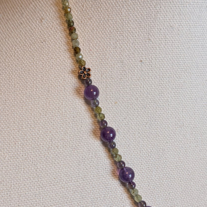 ✨Faefern✨| Green Garnet & Amethyst Necklace