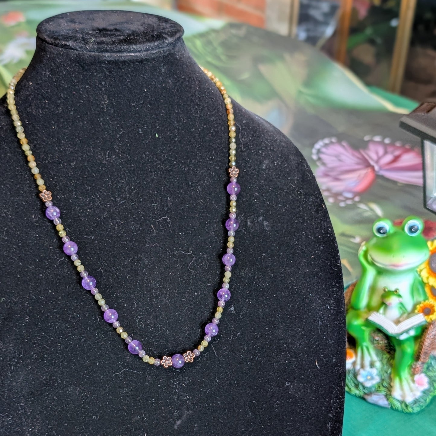 ✨Faefern✨| Green Garnet & Amethyst Necklace