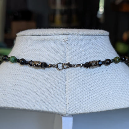 ✨Deepthicket✨| African Turquoise, Ruby Zoisite & Onyx Necklace