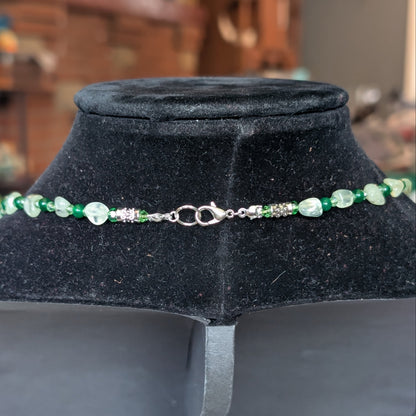 ✨Flipperfall✨| Prehnite & Green Jade Frog Necklace
