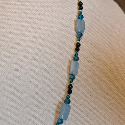✨Finfluenced✨| Pisces Zodiac Necklace – Aquamarine & Bloodstone with Fish Accents
