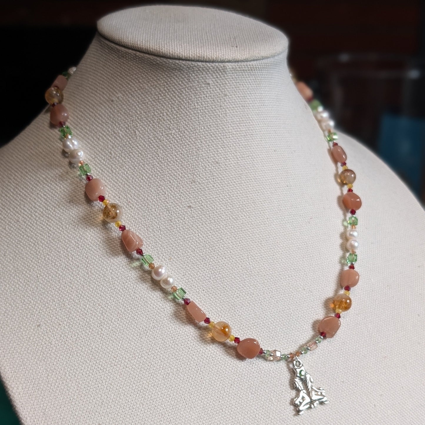 ✨Twinflare✨| Gemini Zodiac Necklace of Citrine, Sunstone & Pearls