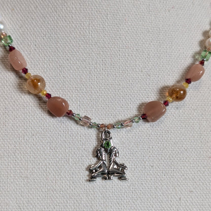✨Twinflare✨| Gemini Zodiac Necklace of Citrine, Sunstone & Pearls