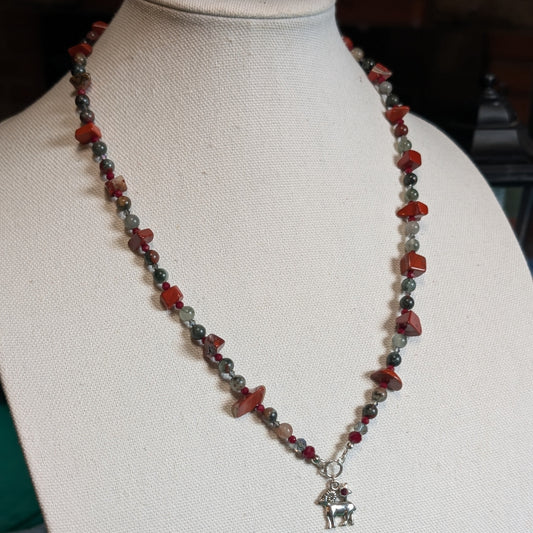 ✨Marsroot✨| Aries Necklace | Red Jasper & Bloodstone Aries Zodiac Necklace