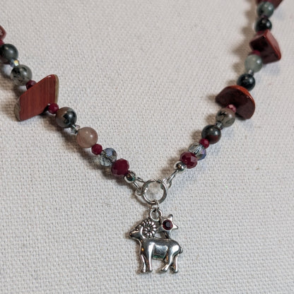 ✨Marsroot✨| Aries Necklace | Red Jasper & Bloodstone Aries Zodiac Necklace