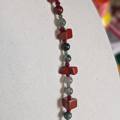 ✨Marsroot✨| Aries Necklace | Red Jasper & Bloodstone Aries Zodiac Necklace