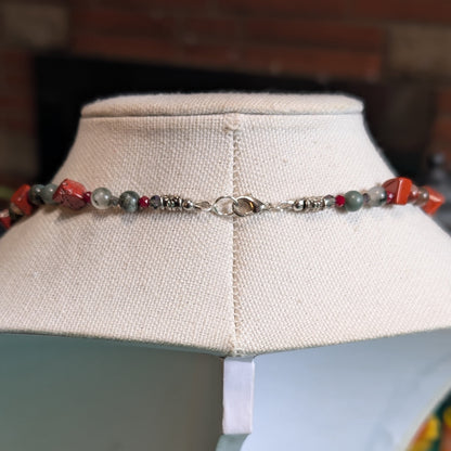 ✨Marsroot✨| Aries Necklace | Red Jasper & Bloodstone Aries Zodiac Necklace