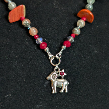 ✨Marsroot✨| Aries Necklace | Red Jasper & Bloodstone Aries Zodiac Necklace
