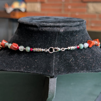 ✨Marsroot✨| Aries Necklace | Red Jasper & Bloodstone Aries Zodiac Necklace