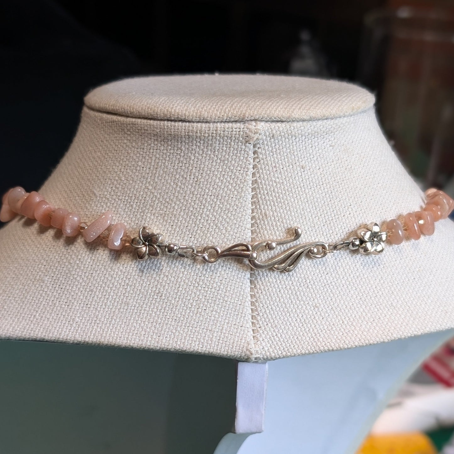 ✨Sunlace Grotto✨ | Sunstone & Shell Flower Necklace