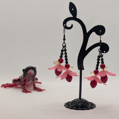 ✨The Whirlskirt Blossoms✨| Floral Glass Bead Dance Earrings