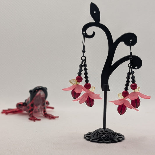 ✨The Whirlskirt Blossoms✨| Floral Glass Bead Dance Earrings