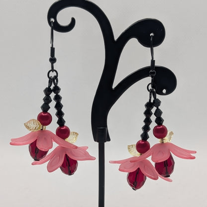 ✨The Whirlskirt Blossoms✨| Floral Glass Bead Dance Earrings