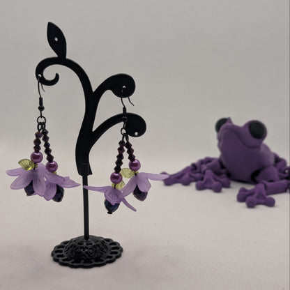 ✨The Whirlskirt Blossoms✨| Floral Glass Bead Dance Earrings