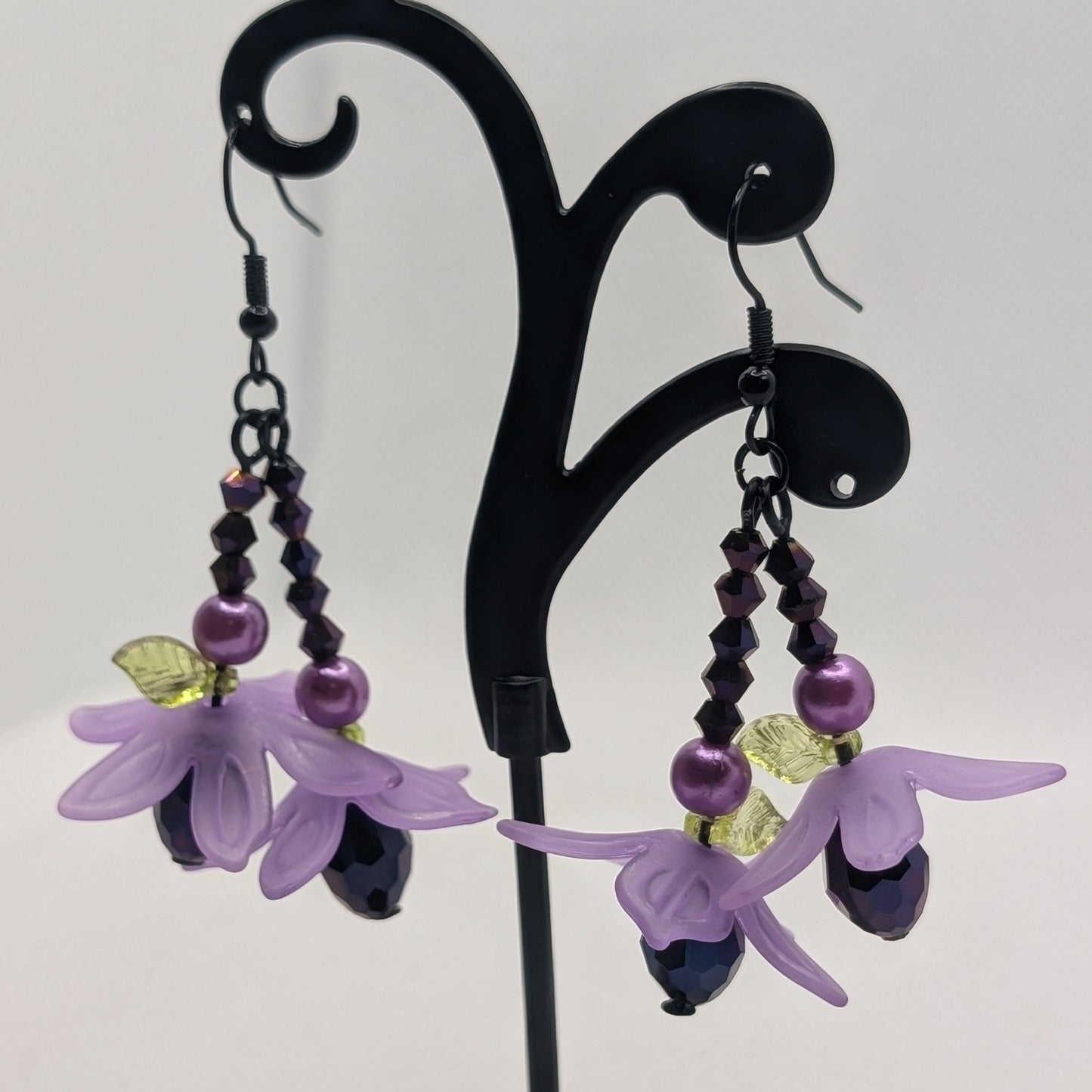 ✨The Whirlskirt Blossoms✨| Floral Glass Bead Dance Earrings