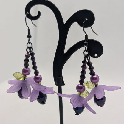 ✨The Whirlskirt Blossoms✨| Floral Glass Bead Dance Earrings