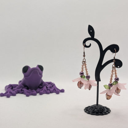 ✨The Whirlskirt Blossoms✨| Floral Glass Bead Dance Earrings
