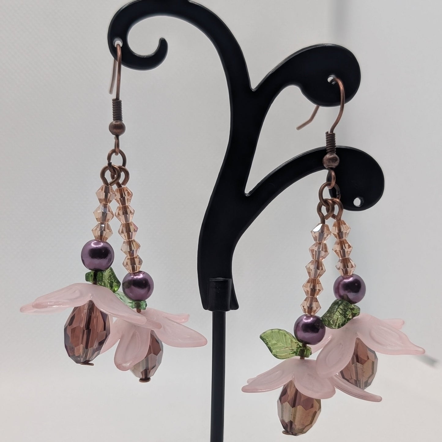 ✨The Whirlskirt Blossoms✨| Floral Glass Bead Dance Earrings
